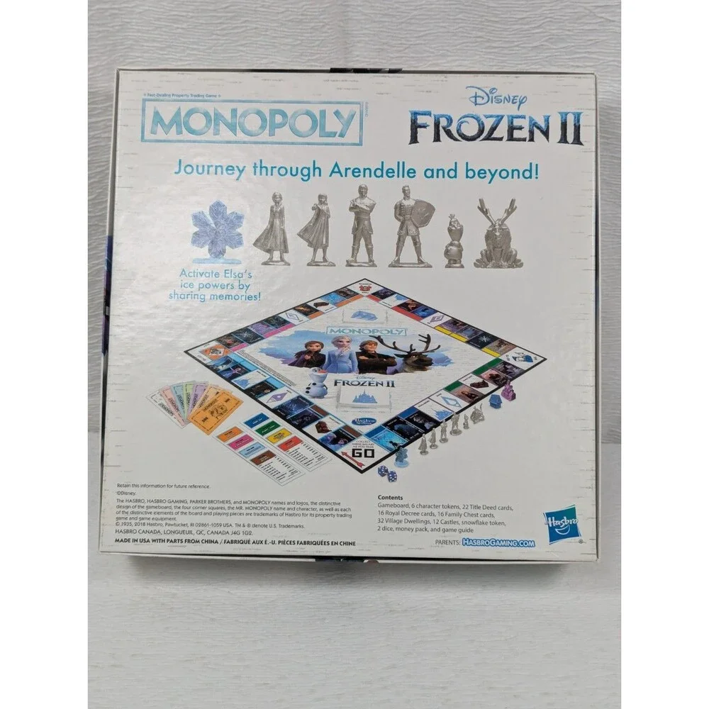 Hasbro - Monopoly: Disney Frozen 2 - Board Game - 2-6 players